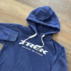 Trek Bicycles Blue Pullover Hoodie Men's Sz M Colorado Mountain Biking Gorp Outd